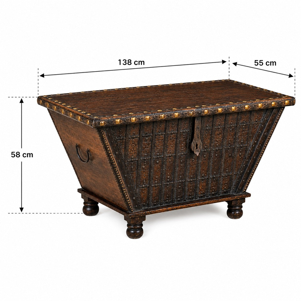 Rustic Trunk Coffee Table with Hidden Storage