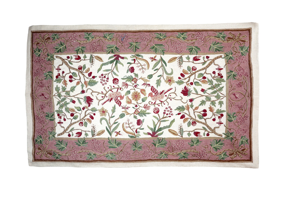 Woodland Deer & Berry Botanical Border Rug
