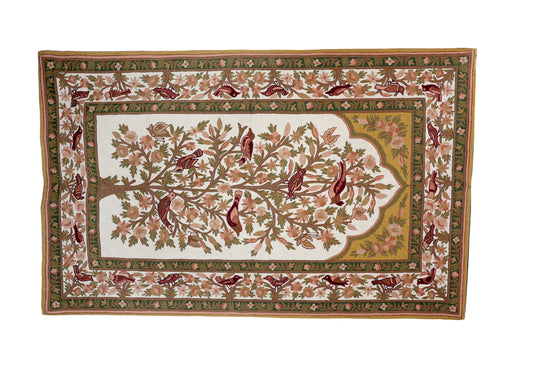 Enchanted Woodland Birds Handwoven Rug