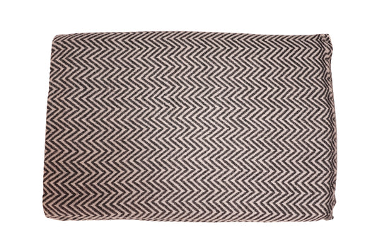 Classic Black & Cream Chevron Handwoven Rug