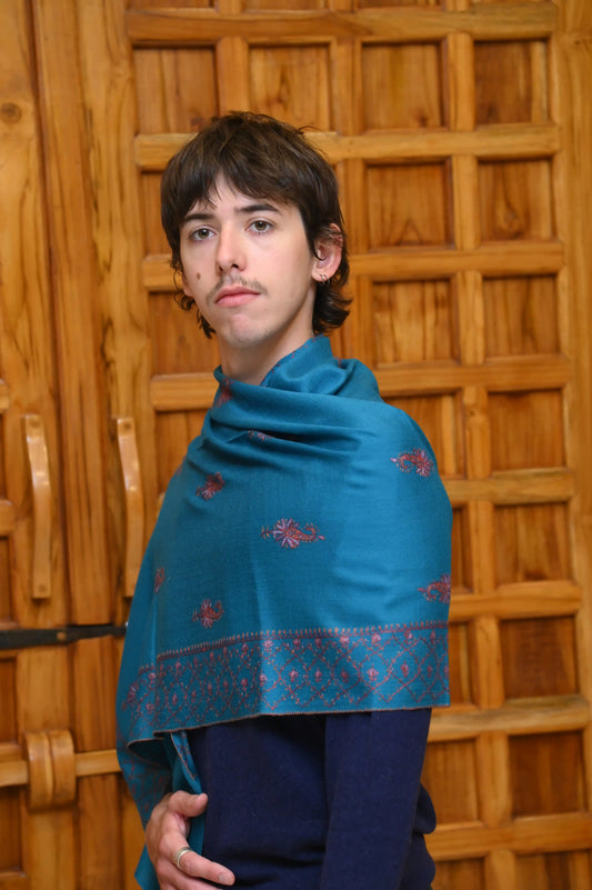 Embroidered Cashmere Shawl