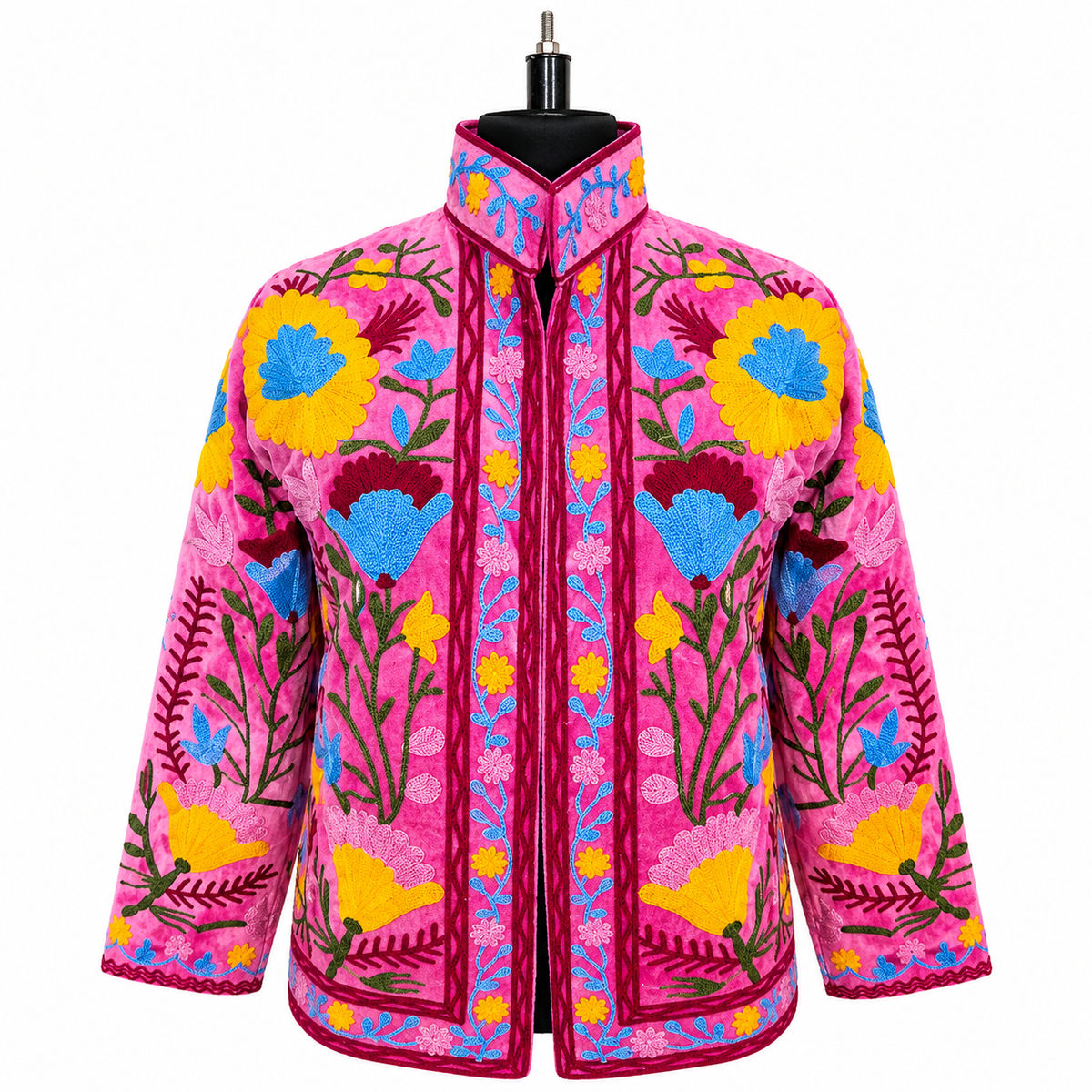 Pink Blossom Garden Embroidered Jacket
