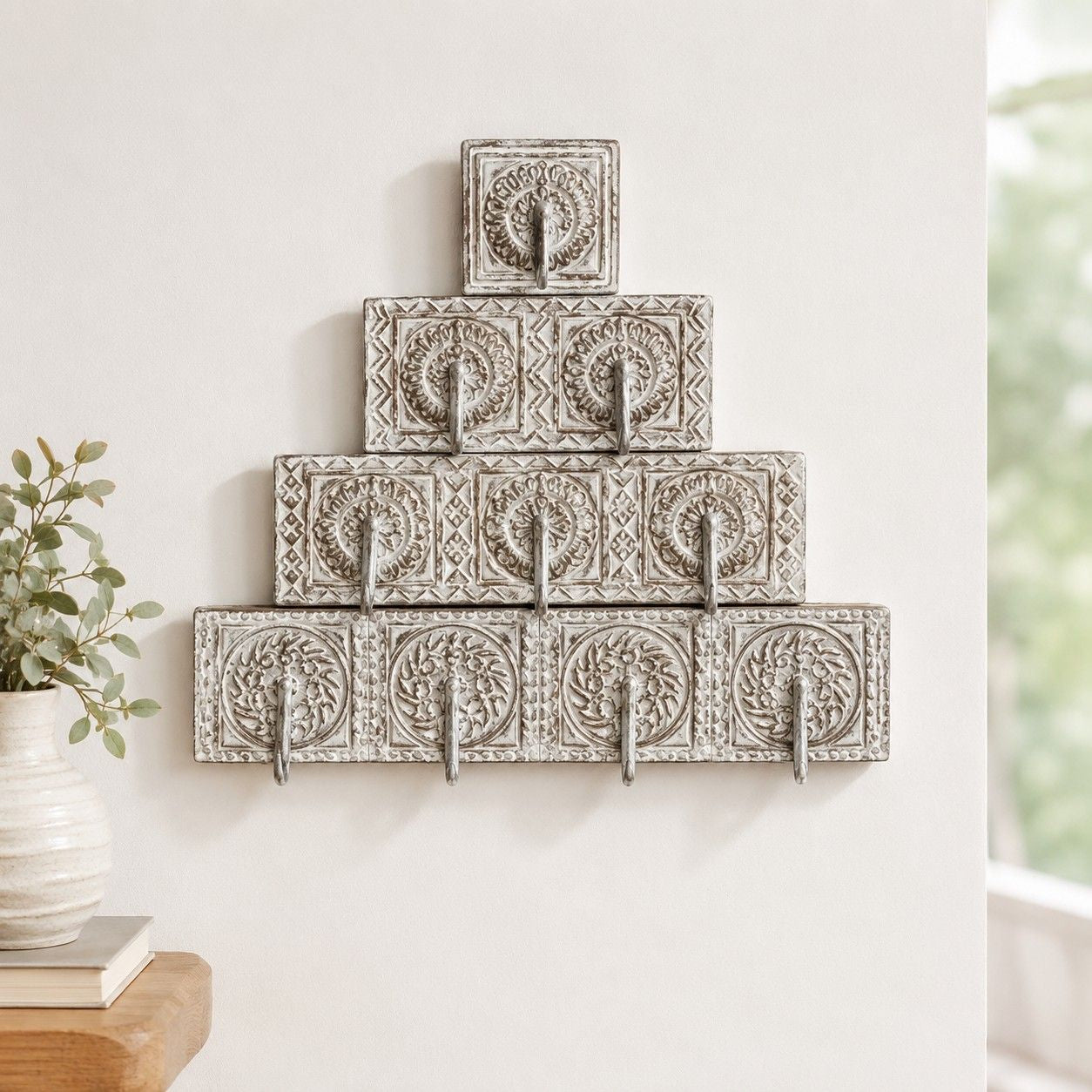 Handcrafted Vintage Wall Hook Rack