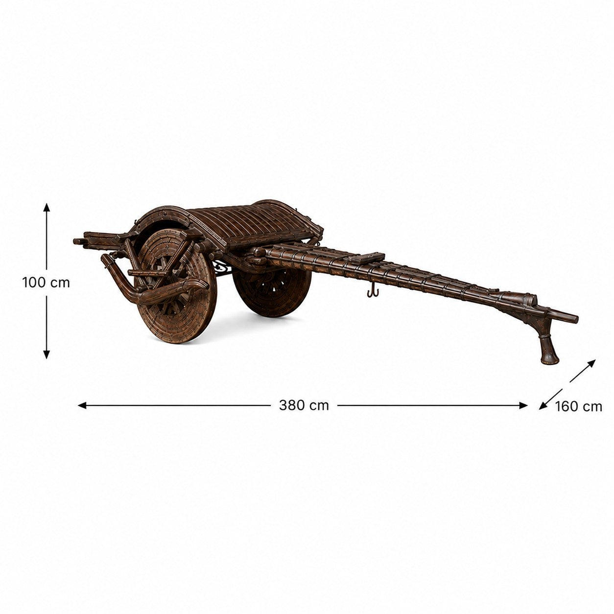 Vintage Iron & Wood Bullock Cart Replica