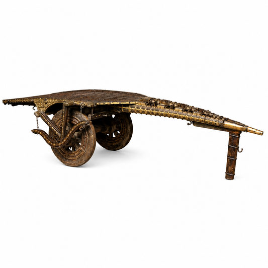 Heritage Iron, Wood & Brass Decorative Cart