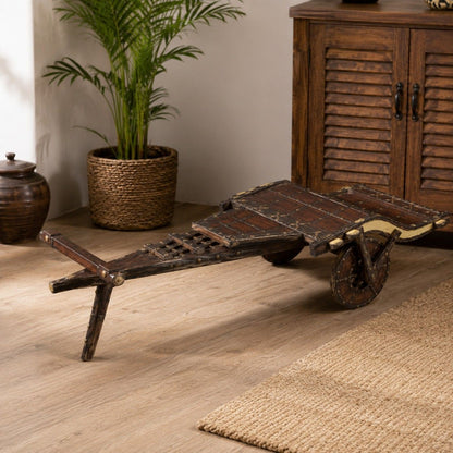 Heritage Wooden Handcart with Brass Detailing