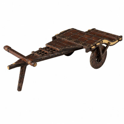 Heritage Wooden Handcart with Brass Detailing