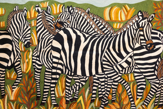 Zebra Safari Handwoven Wall Rug