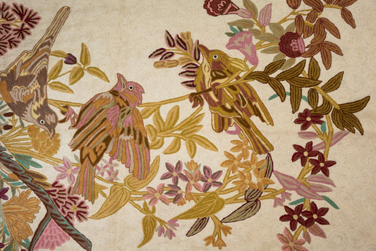 Botanical Songbirds & Wildflower Rug
