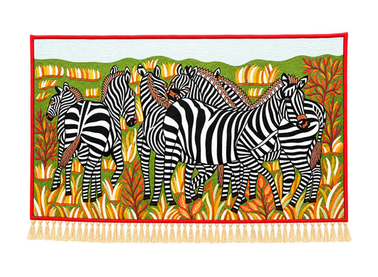 Zebra Safari Handwoven Wall Rug