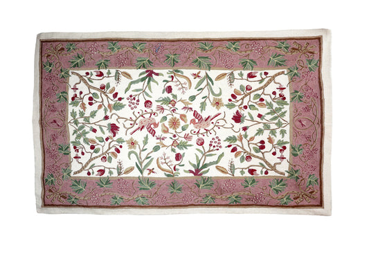 Woodland Deer & Berry Botanical Border Rug