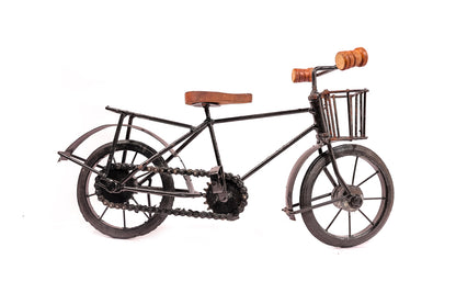 Vintage Metal Bicycle Toy with Front Basket