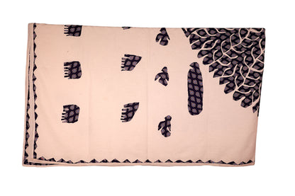 Abstract Indigo Botanical Handwoven Rug