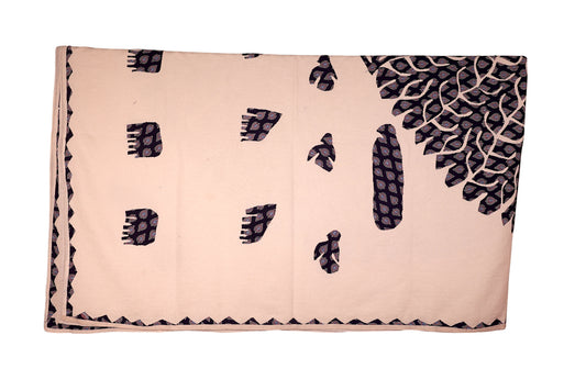 Abstract Indigo Botanical Handwoven Rug