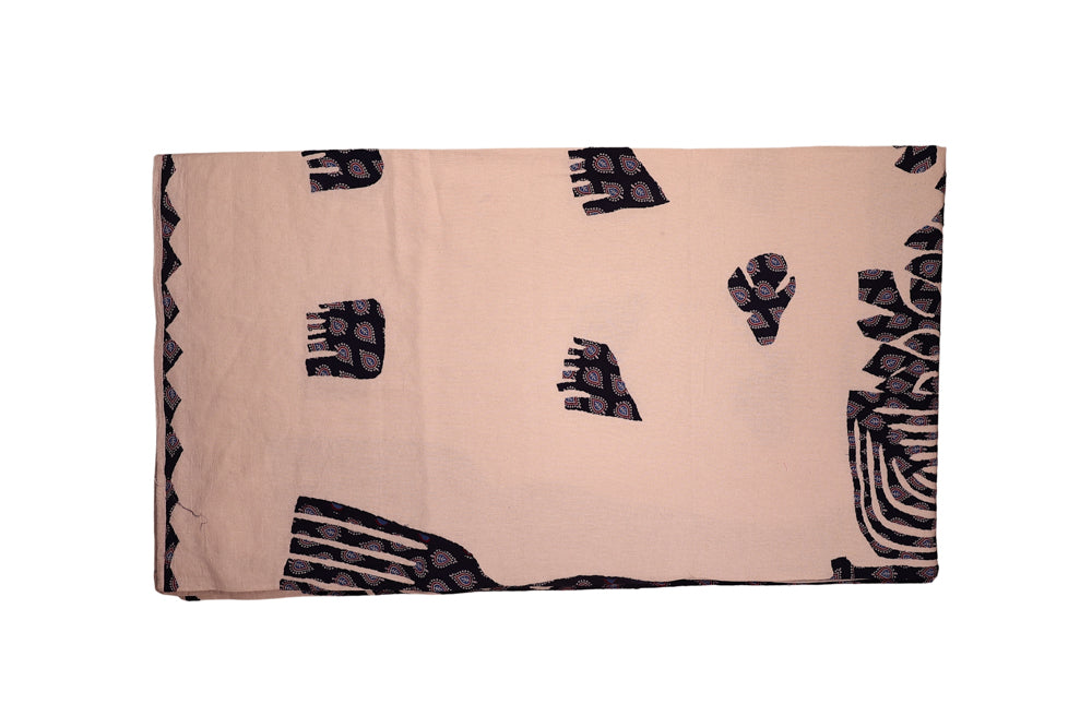 Abstract Indigo Botanical Handwoven Rug