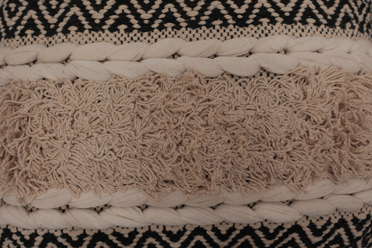 Bohemian Shag & Braided Textured Rug