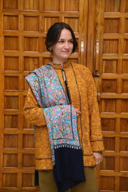 Richly Hand-Embroidered Kashmiri Coat
