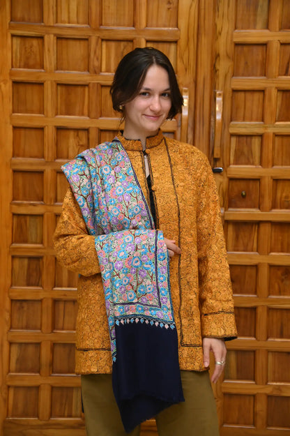 Richly Hand-Embroidered Kashmiri Coat