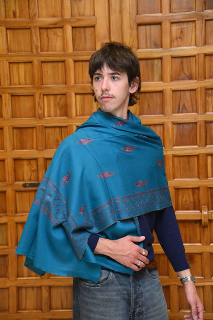 Embroidered Cashmere Shawl