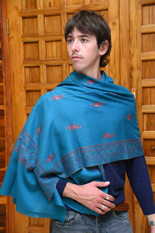 Embroidered Cashmere Shawl