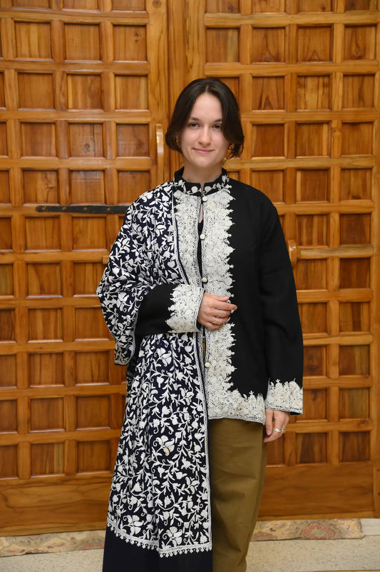 Hand-Embroidered Kashmiri Coat