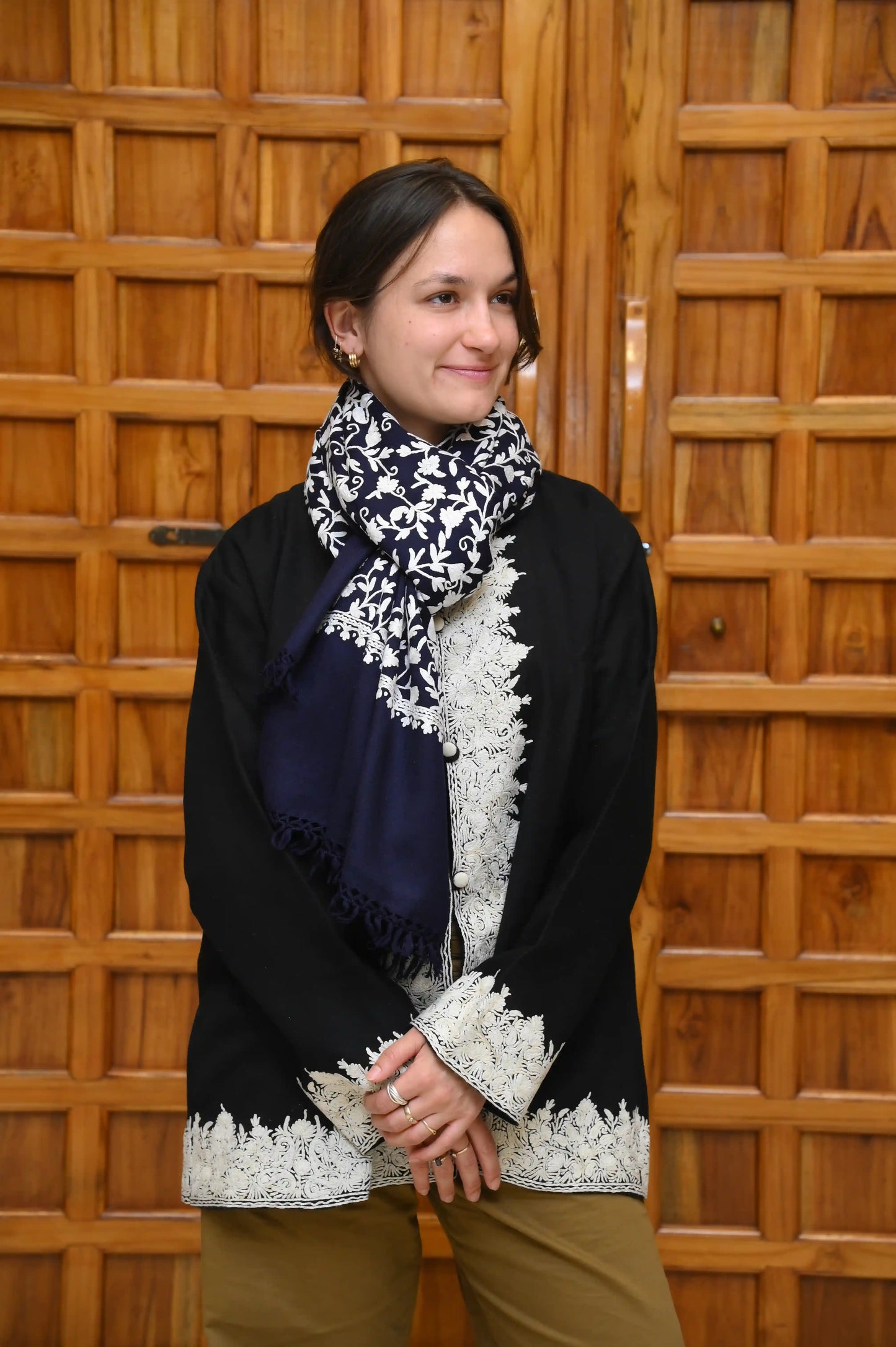 Hand-Embroidered Kashmiri Coat