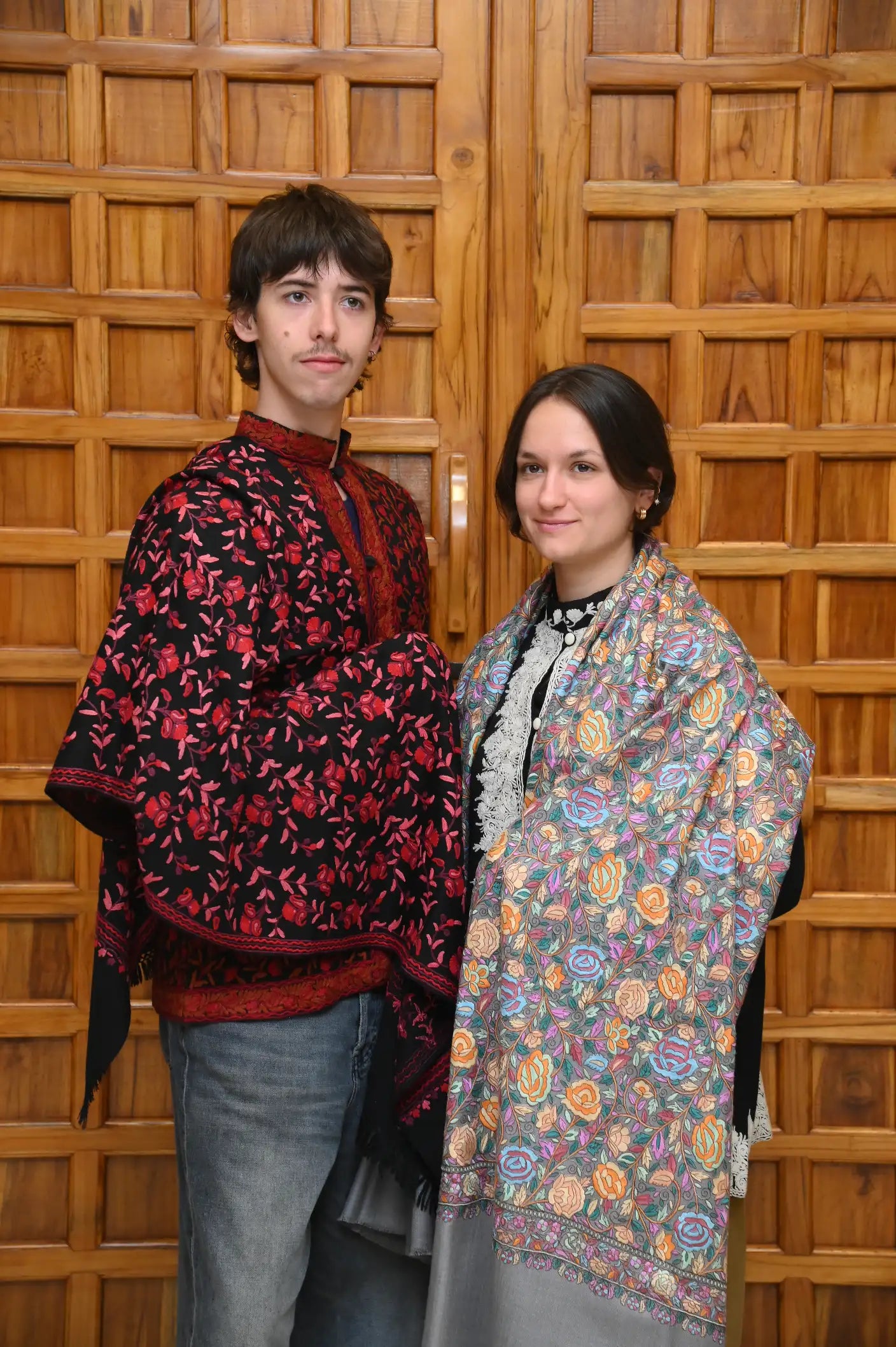 Richly Hand-Embroidered Kashmiri Coat (Red)