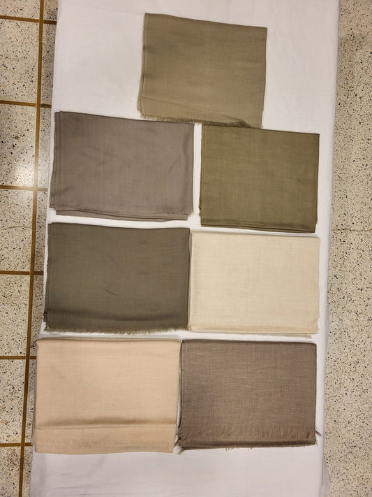 Solid Color Shawls in Natural Shades – Authentic Kashmiri Elegance